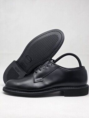 Bates Mens Size 7.5 D Leather Uniform Oxford Dress Shoes 00968 Vibram Soles